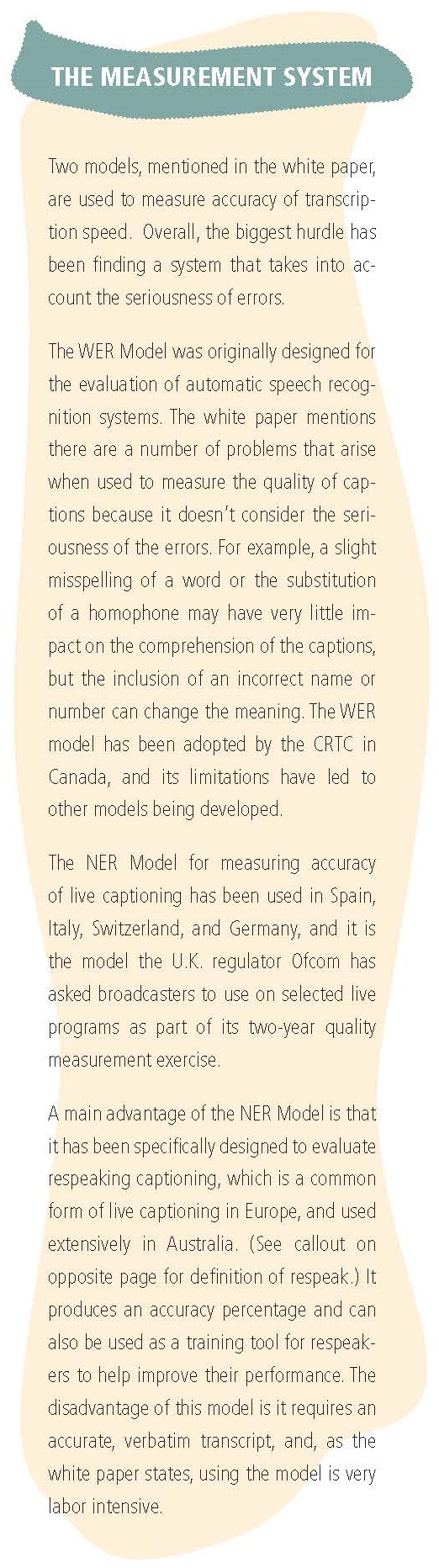 the measurement system