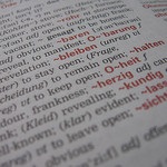 close up of a dictionary page