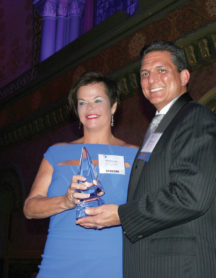 Debbie Weaver receiving the 2015 Spirit of Justice Award
