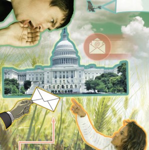 Collage of citizens sending messages to Congress