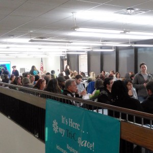 The speed networking session at the Tri-C open house.