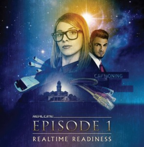 Episode 1: Realtime Readiness -- tar Was-themed cover image with reporters, steno machines, and cables