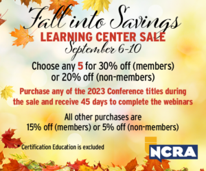 NCRA Fall into Savings LC ad