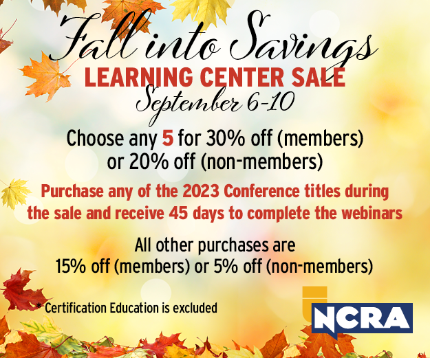 NCRA Fall into Savings LC ad