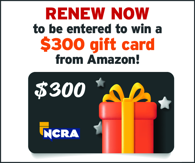NCRA Membership renewal ad - Amazon gift card