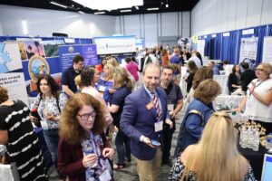 A crowded expo hall