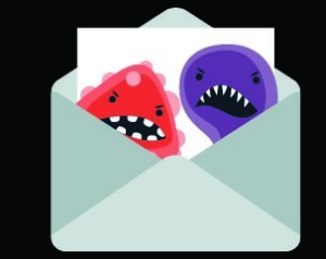 Graphic of little monsters climbing out of an envelope