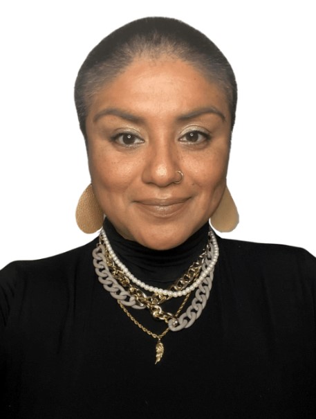 Woman smiling at a camera